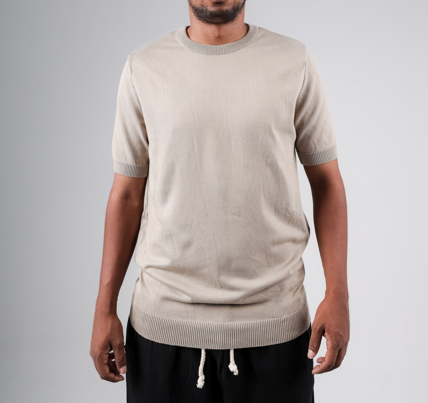 Basic Crew neck knitted tshirt