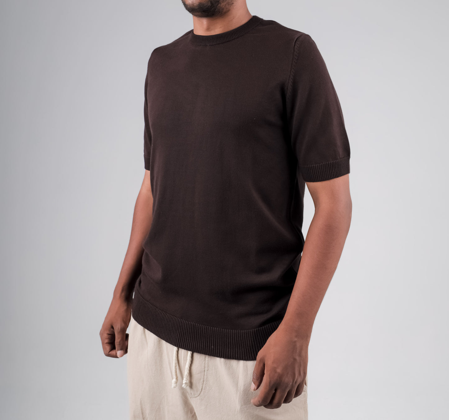 Basic Crew neck knitted tshirt