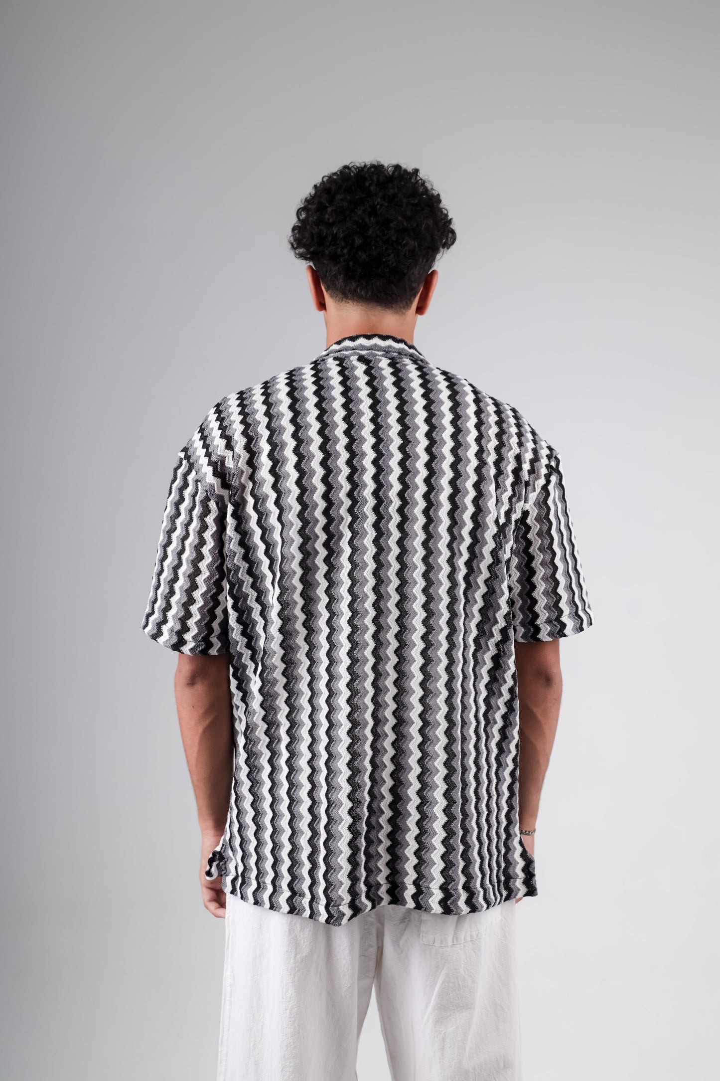 Knitted striped colorful shirt