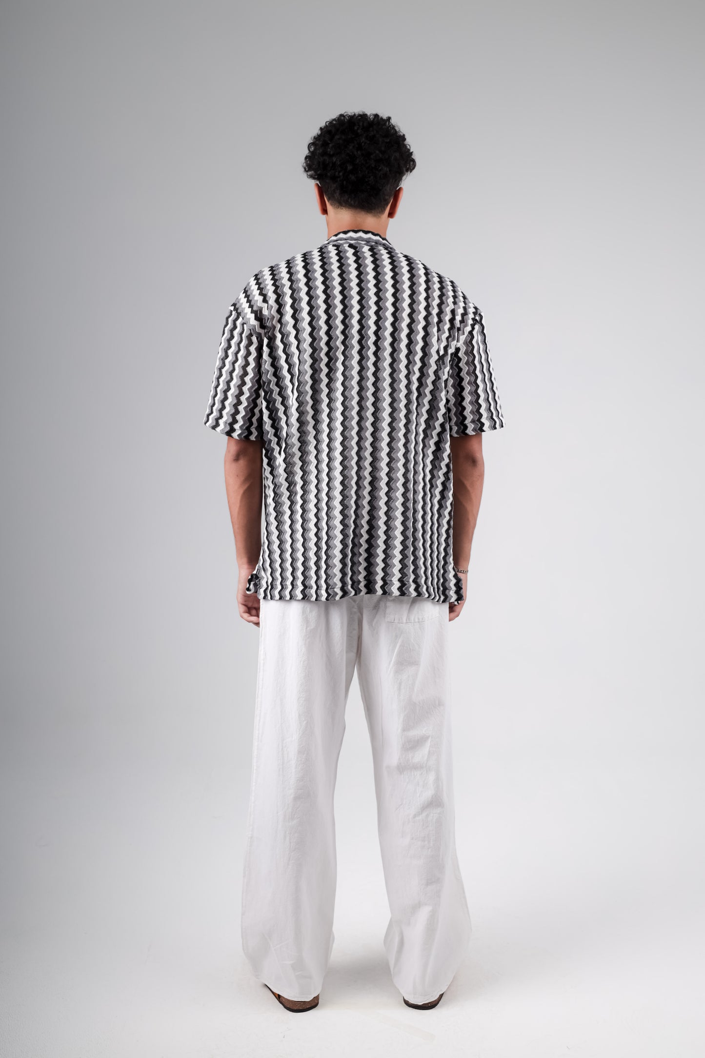 Knitted striped colorful shirt