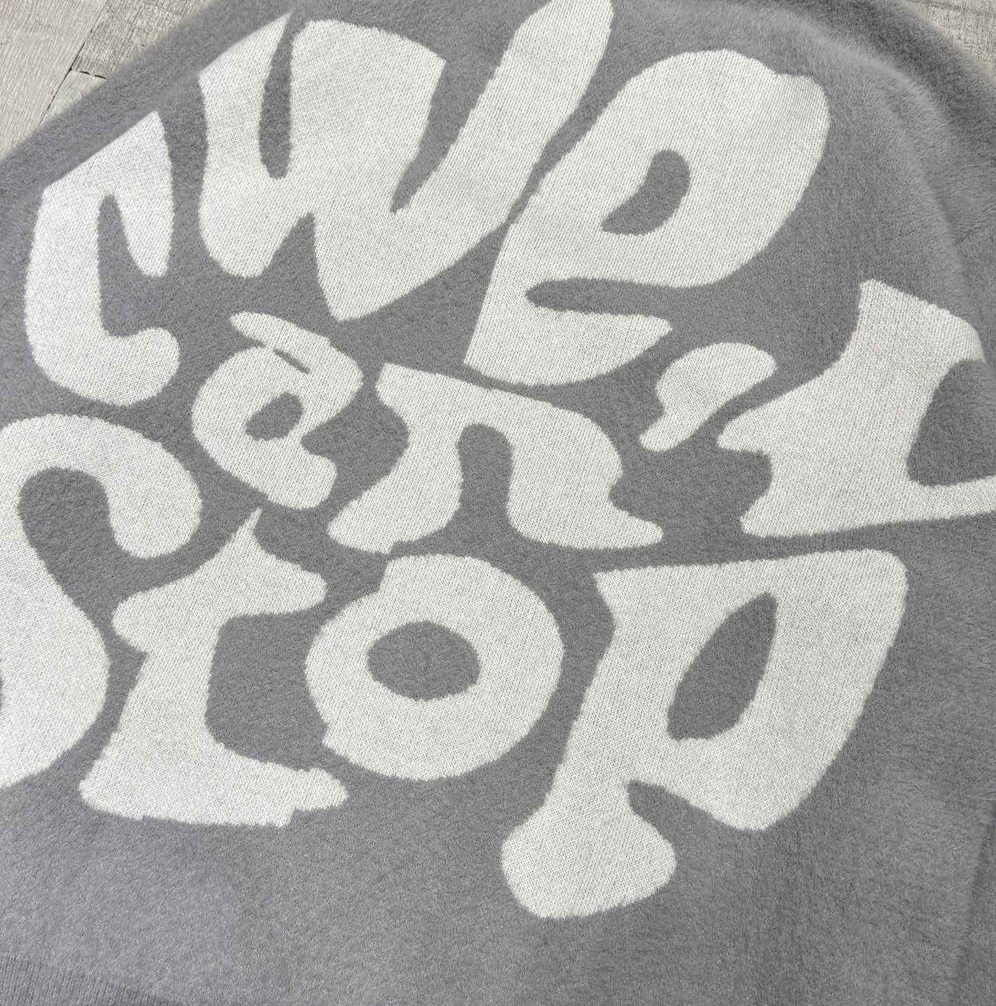 Printed mohair sweater