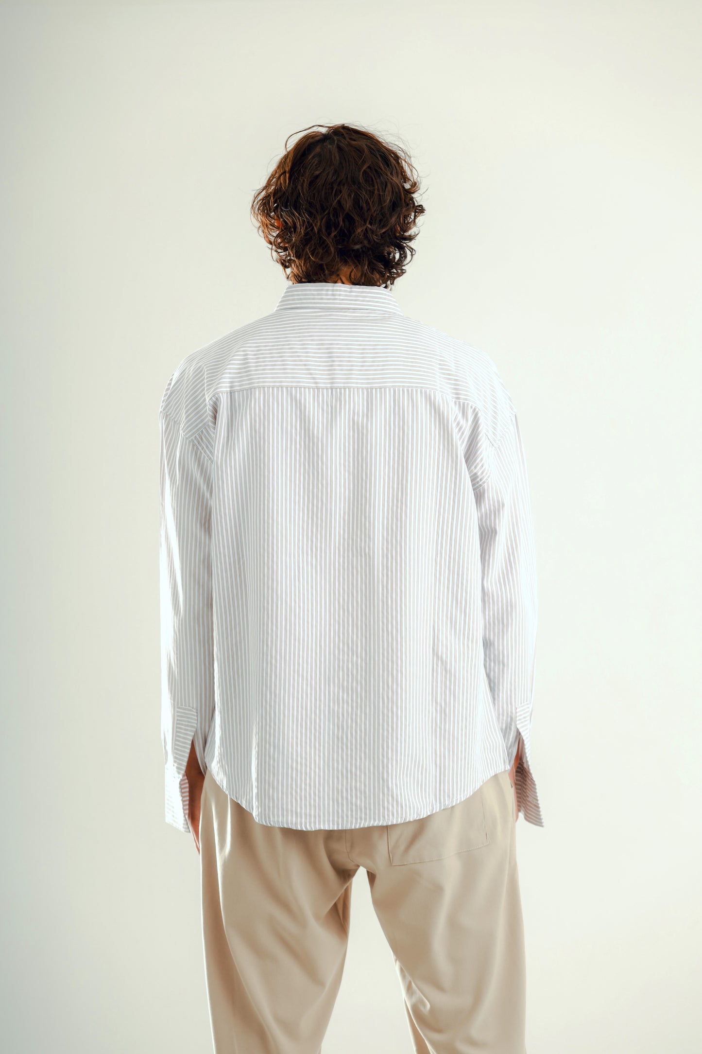Lose fit long sleeve striped shirt