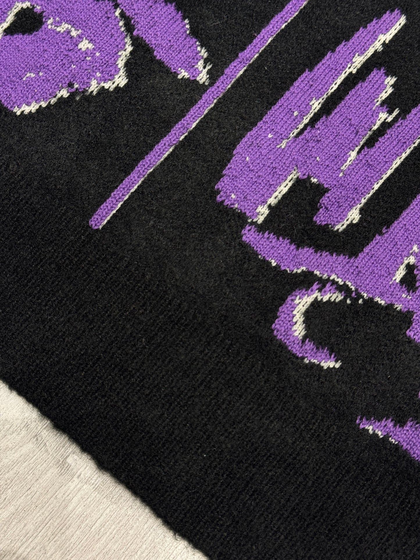 Vintage Printed knitted crew neck sweater