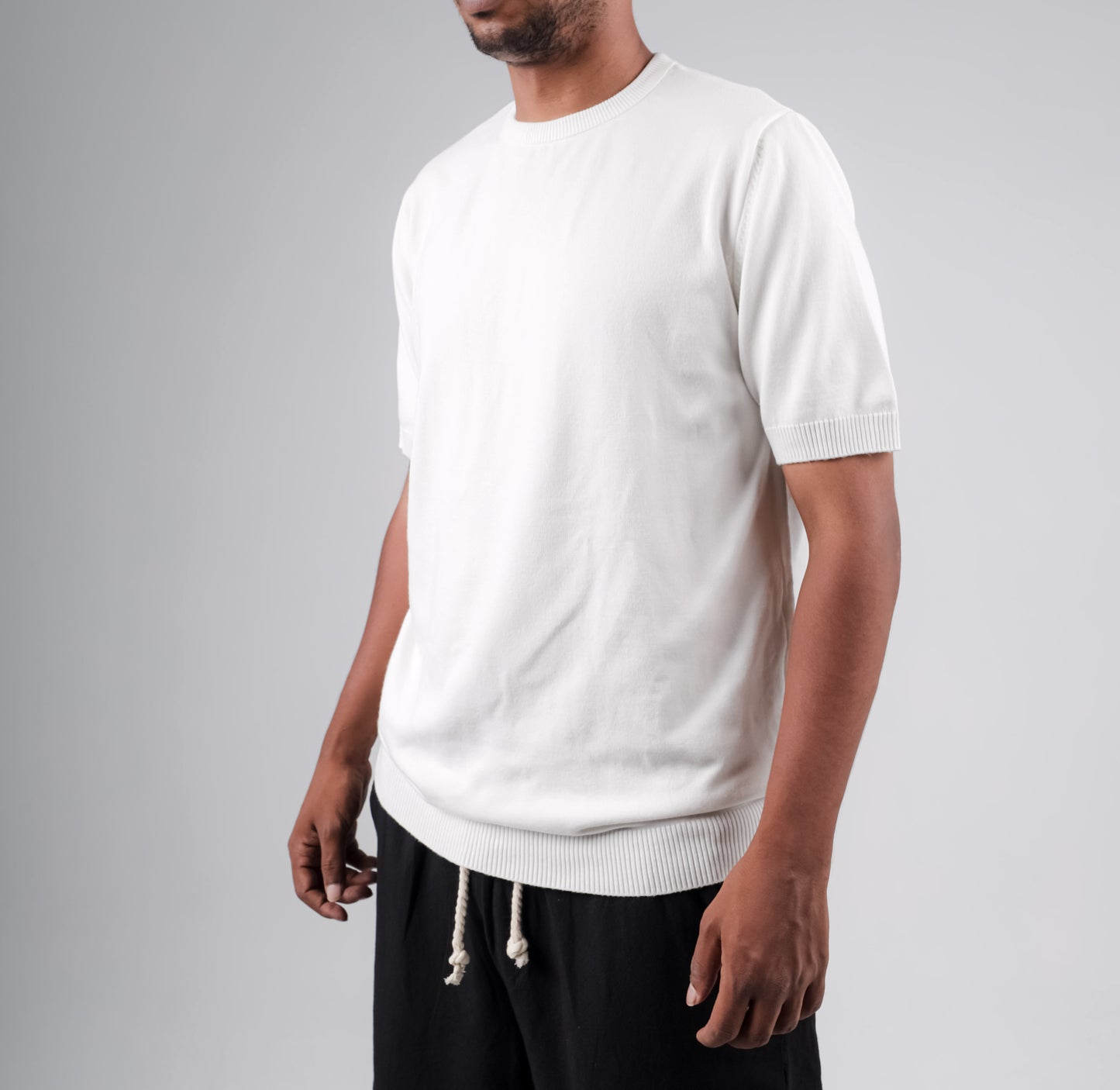 Basic Crew neck knitted tshirt