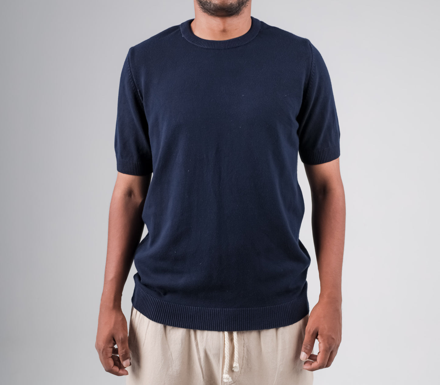 Basic Crew neck knitted tshirt
