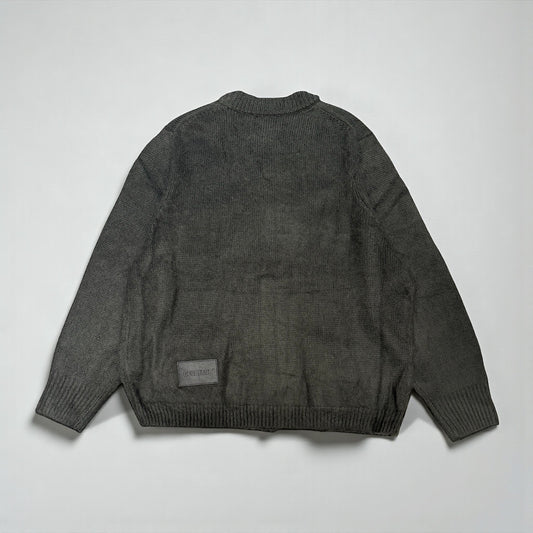 Knitted zipper cardigan