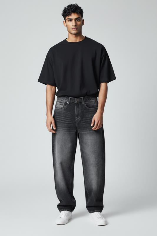 Vintage Baggy jeans in dark gray washed