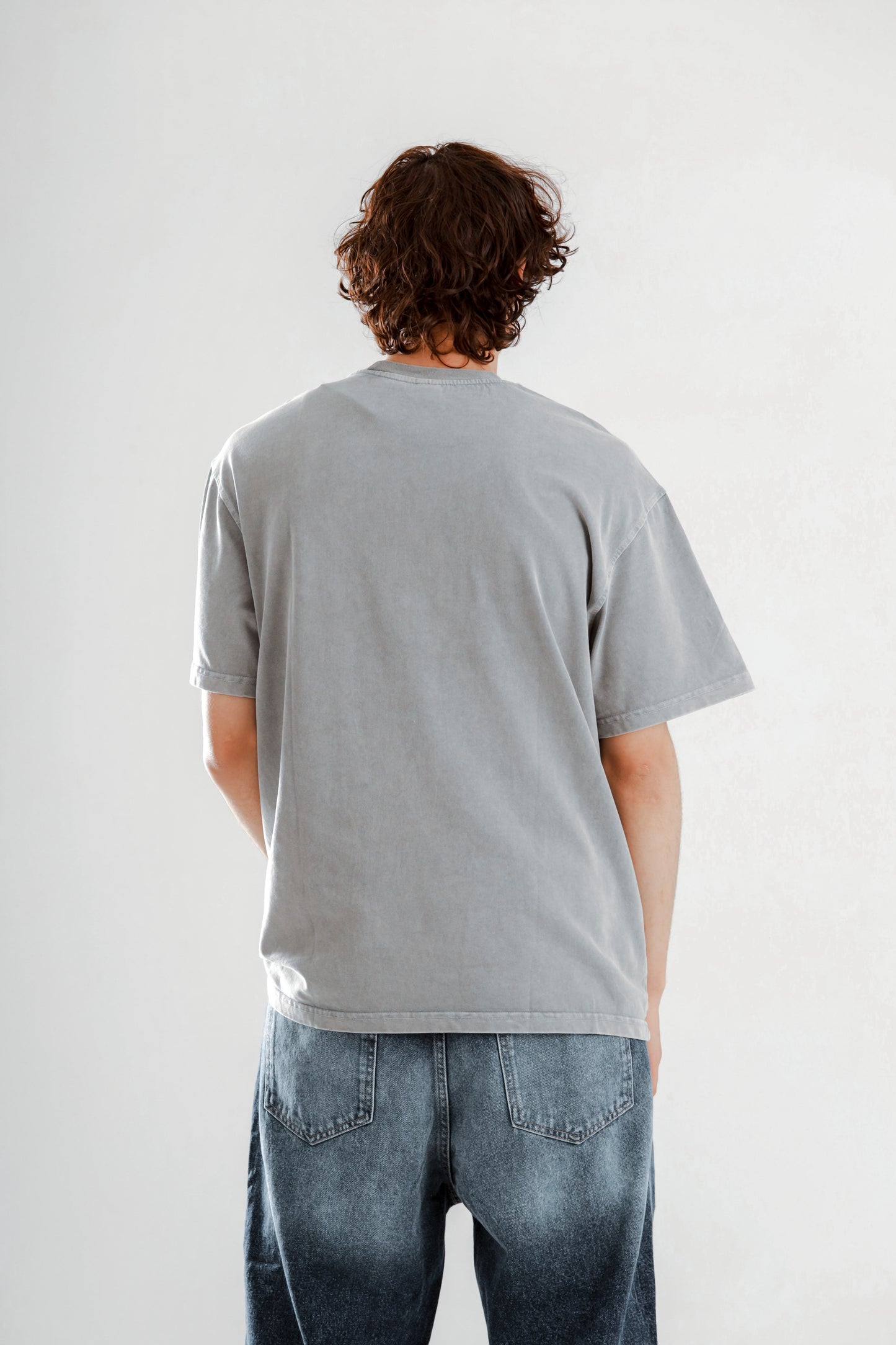 Washed tshirt with front tiger print