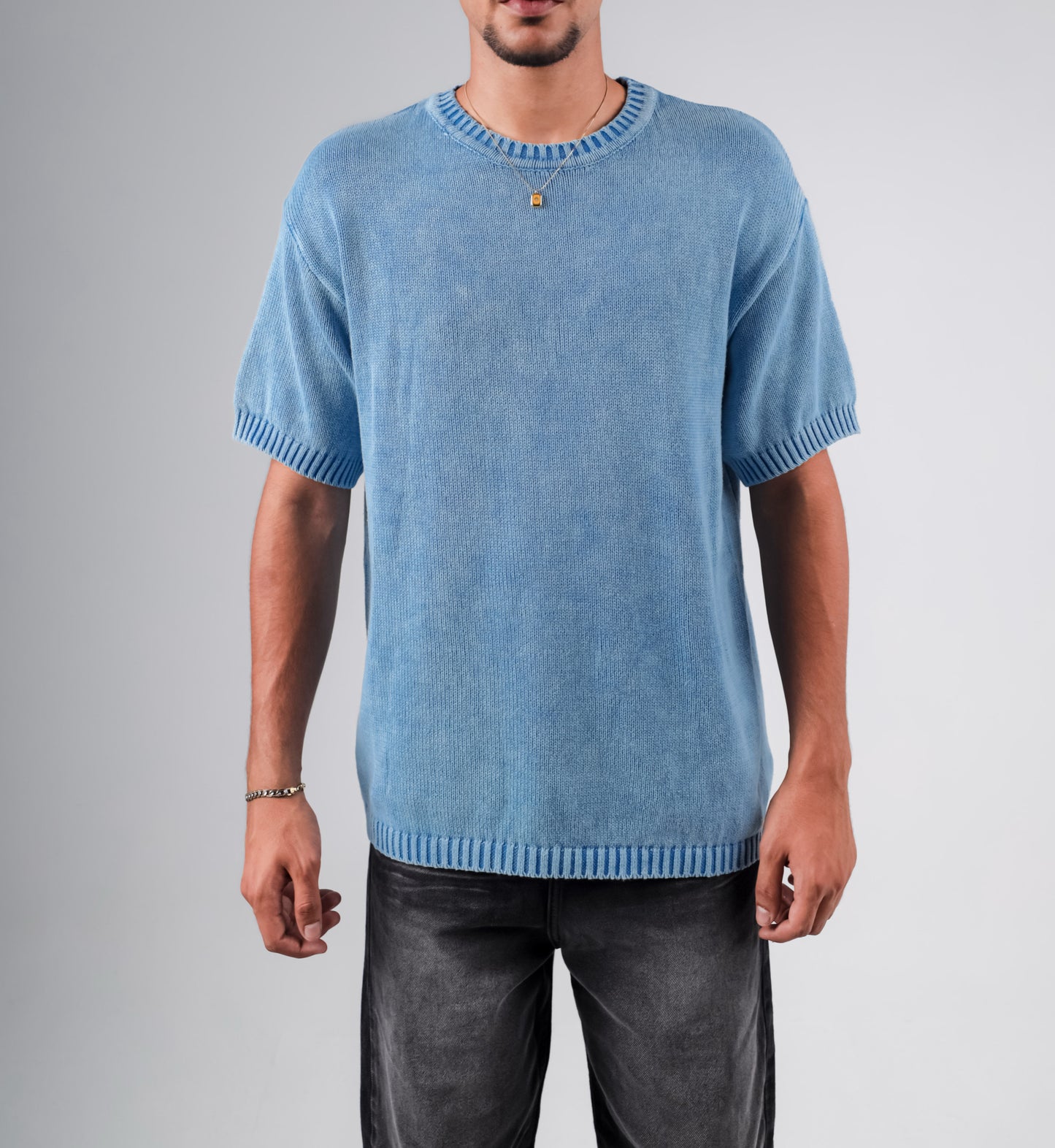 Basic Wahsed knitted tshirt