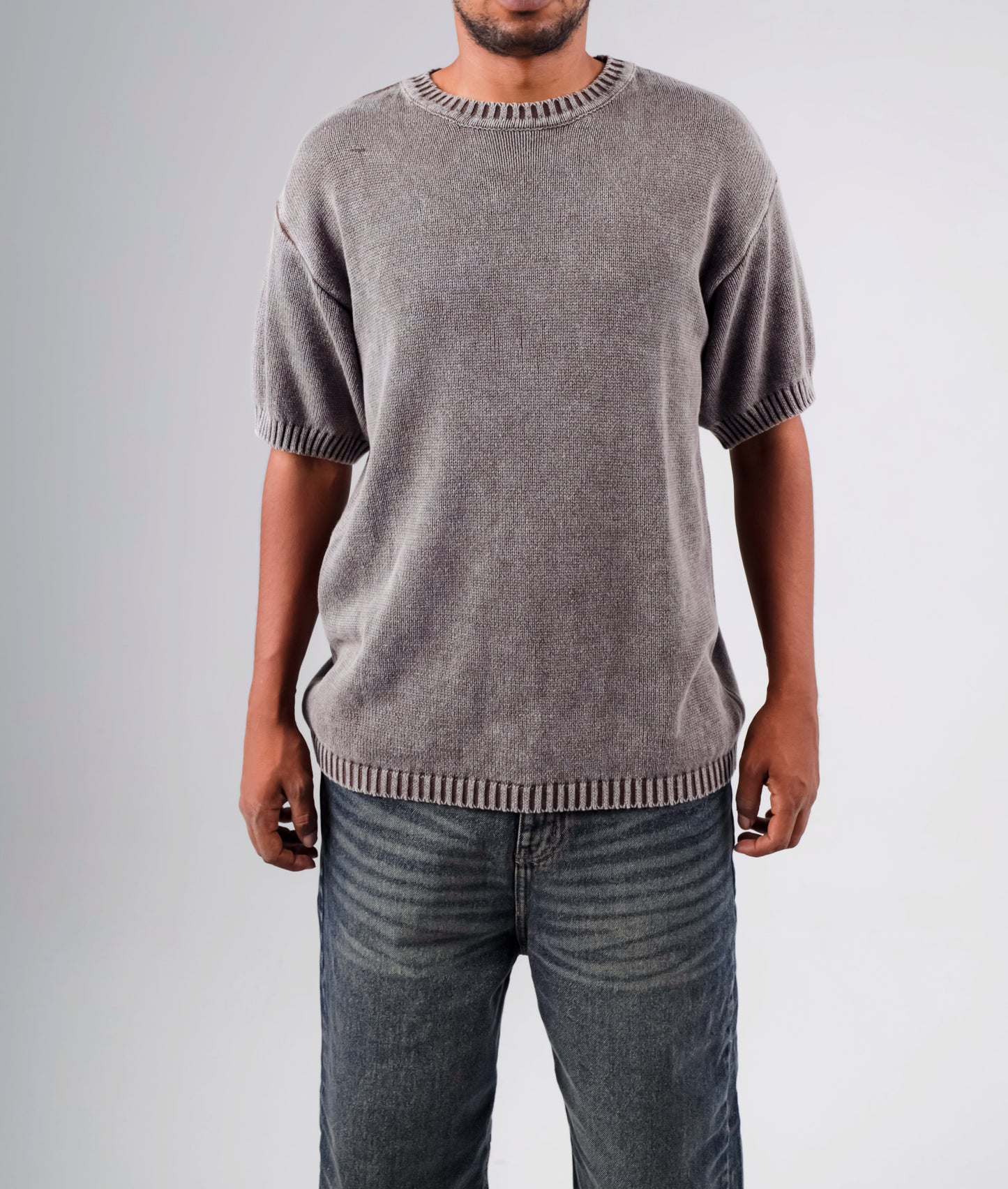 Basic Wahsed knitted tshirt