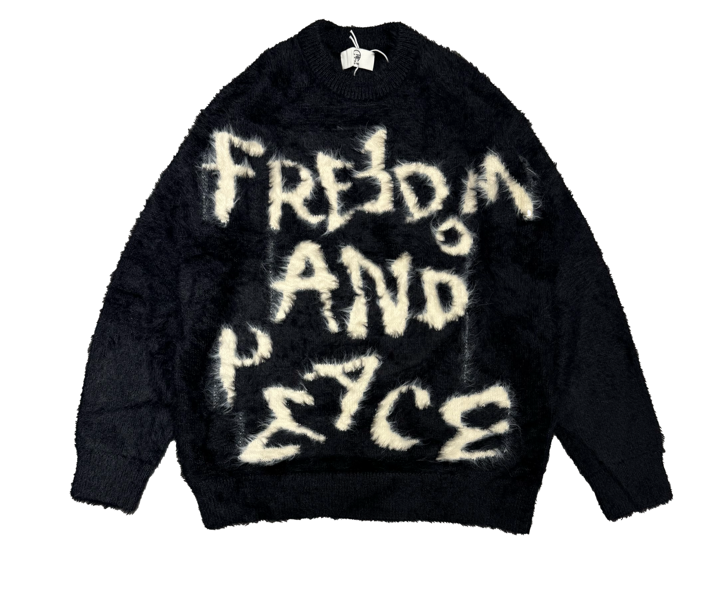 Printed mohair knitted sweater