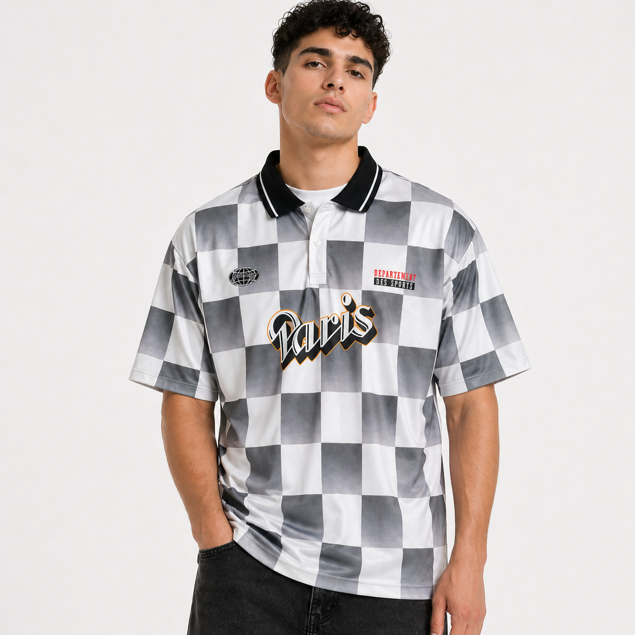 Retro Check Jersey polo