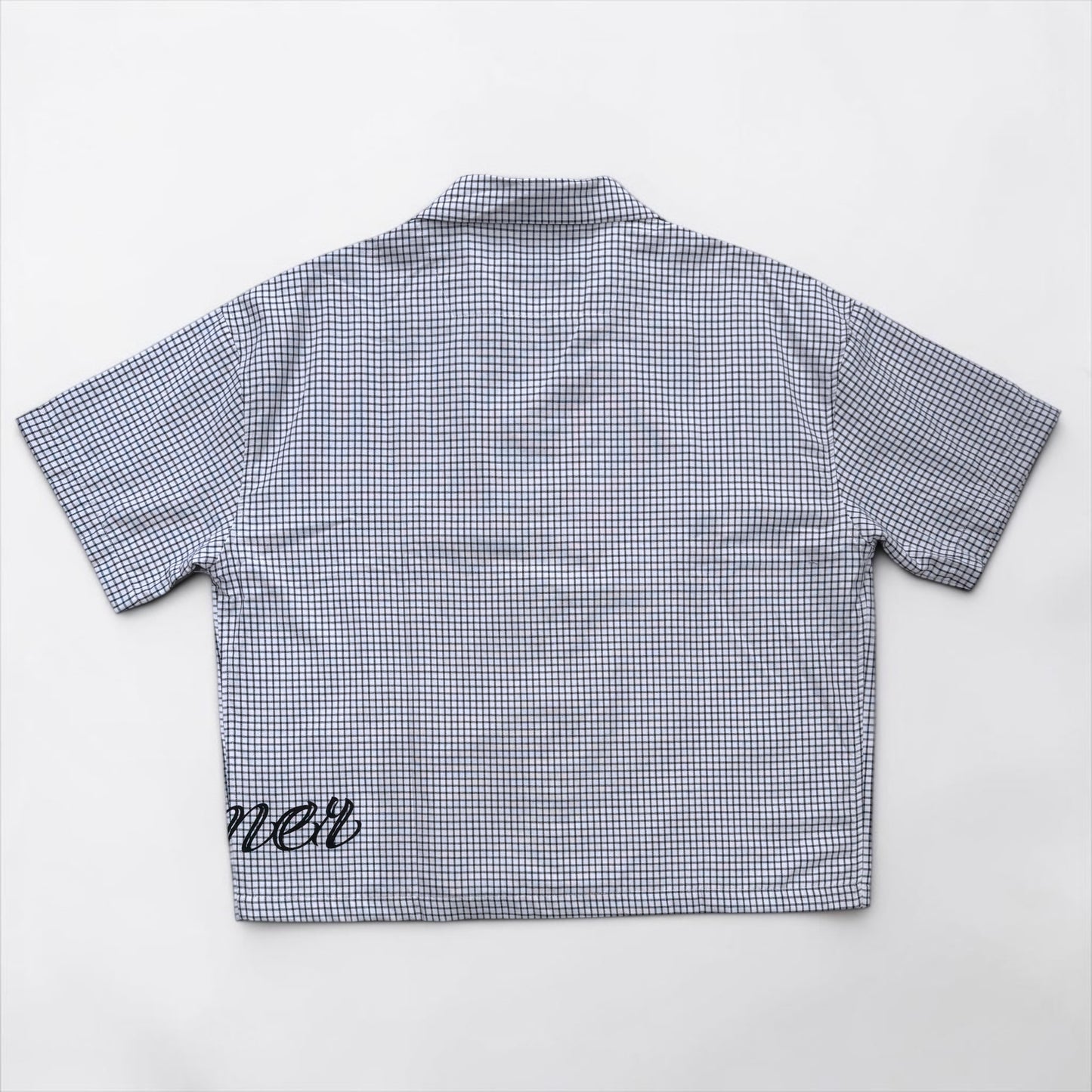 Cropped check shirt