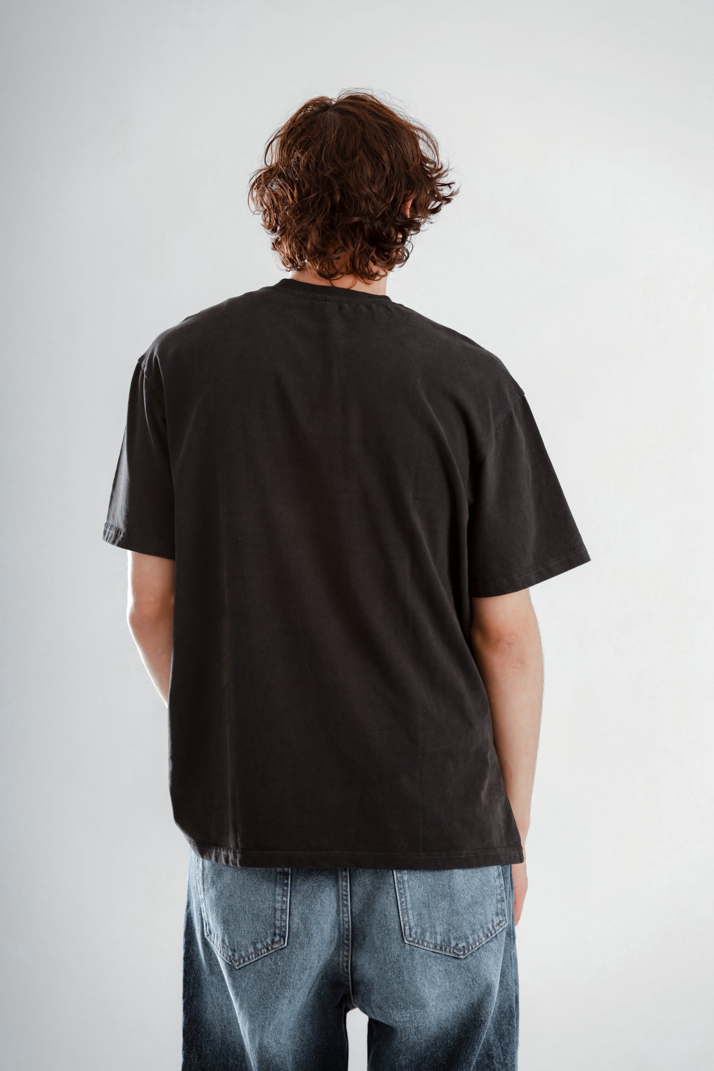 Washed tshirt with front tiger print