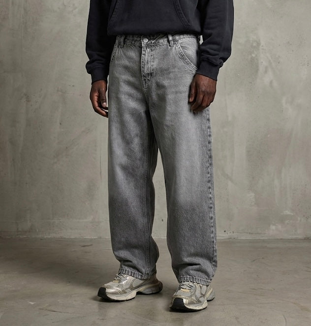 Ballon jeans in gray washed