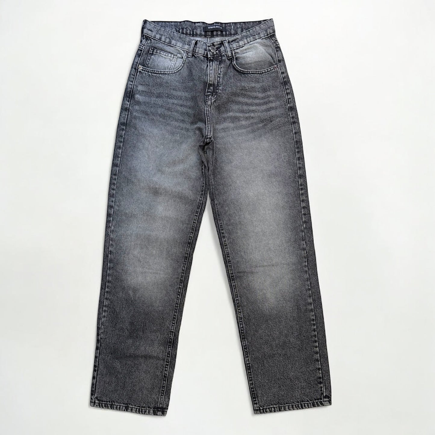 Baggy jeans in dark gray washed