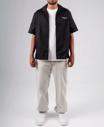 Boxy fit short sleeve shirt with back stitching speed
