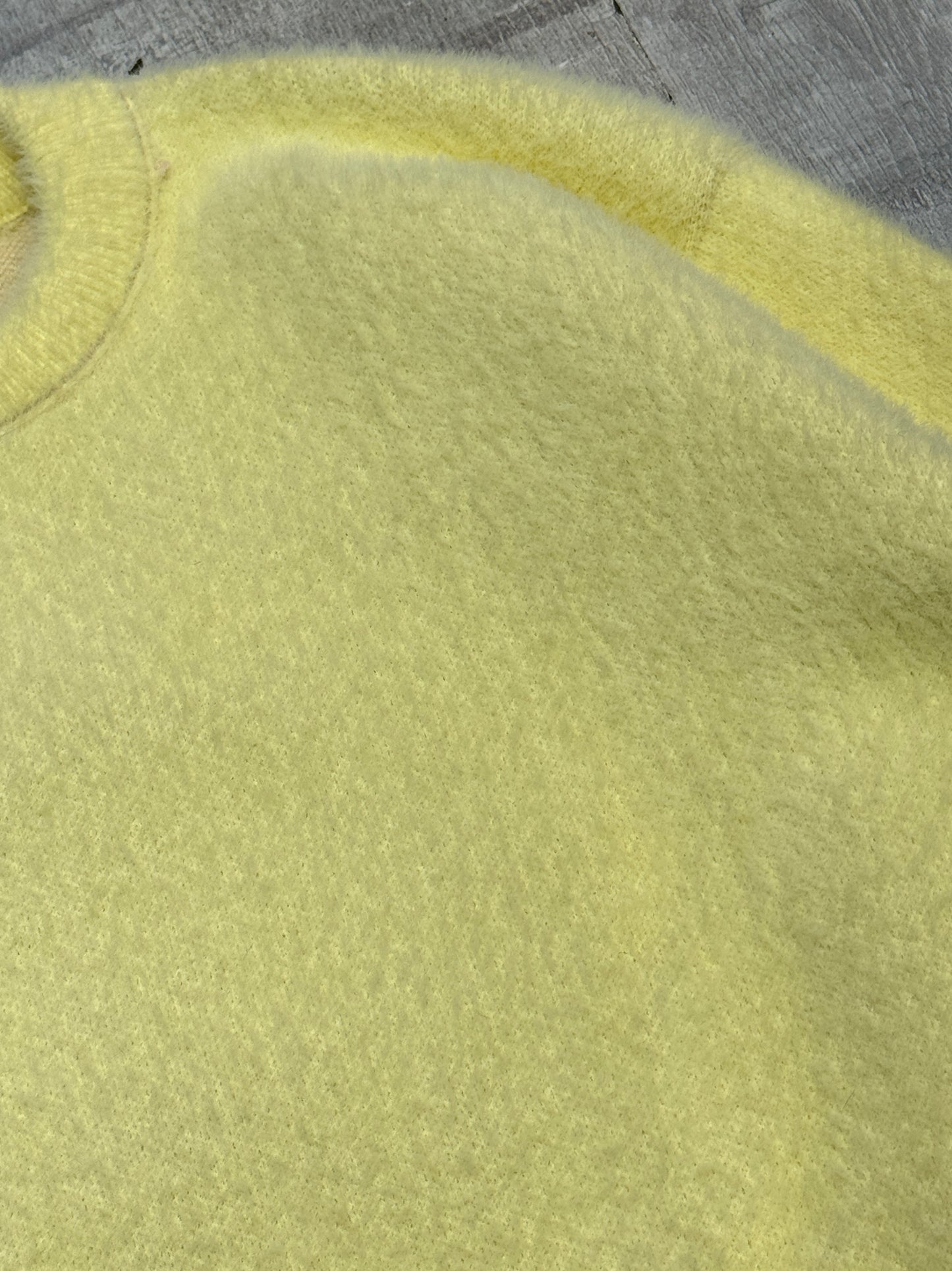 Crew neck Knitted sweater short mohair