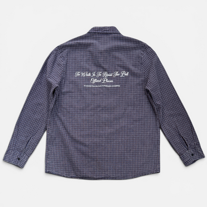 Washed long sleeve checked shirt
