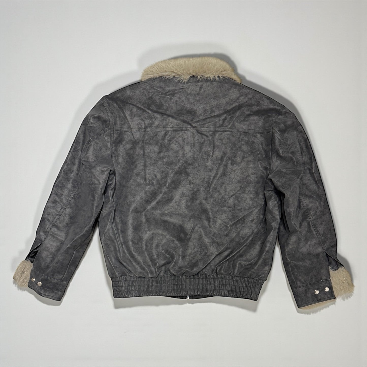 Faux Suede Aviator Jacket