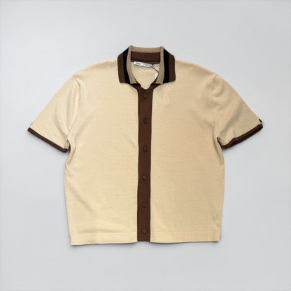 Mocha Line Knit Shir