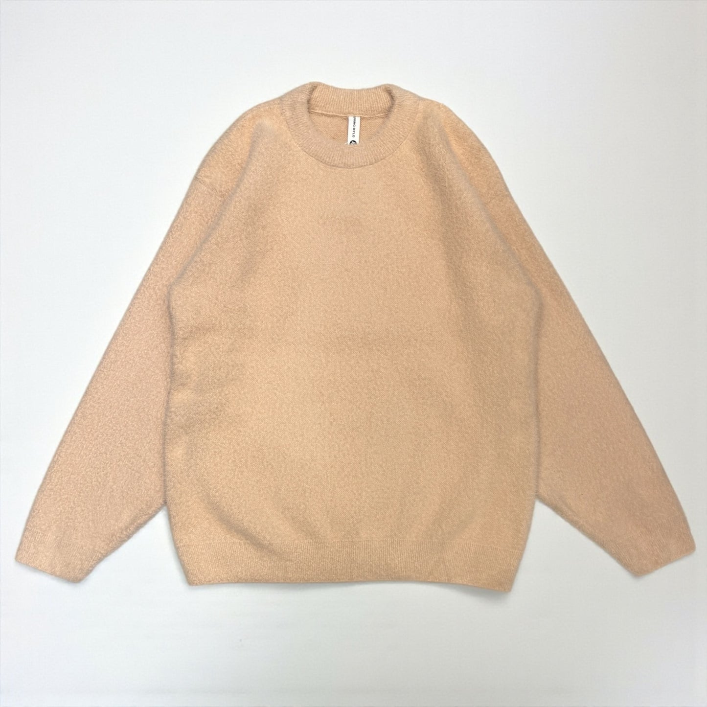 Crew neck Knitted sweater short mohair