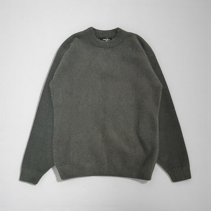 Crew neck Knitted sweater short mohair