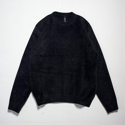 Crew neck Knitted sweater short mohair