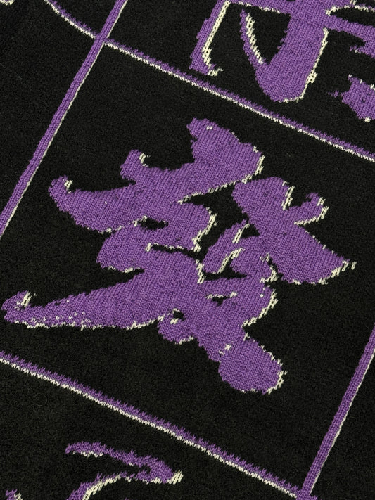 Vintage Printed knitted crew neck sweater