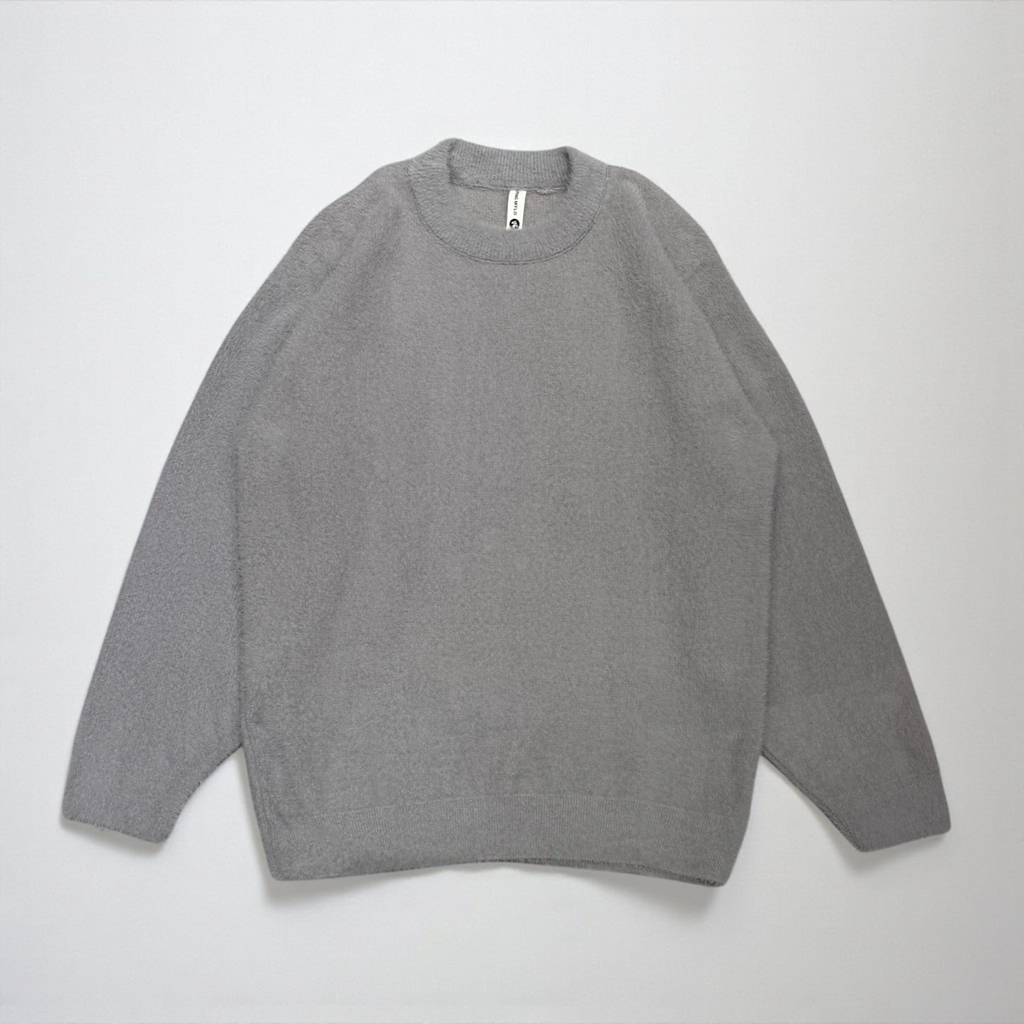 Crew neck Knitted sweater short mohair