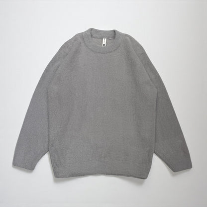 Crew neck Knitted sweater short mohair