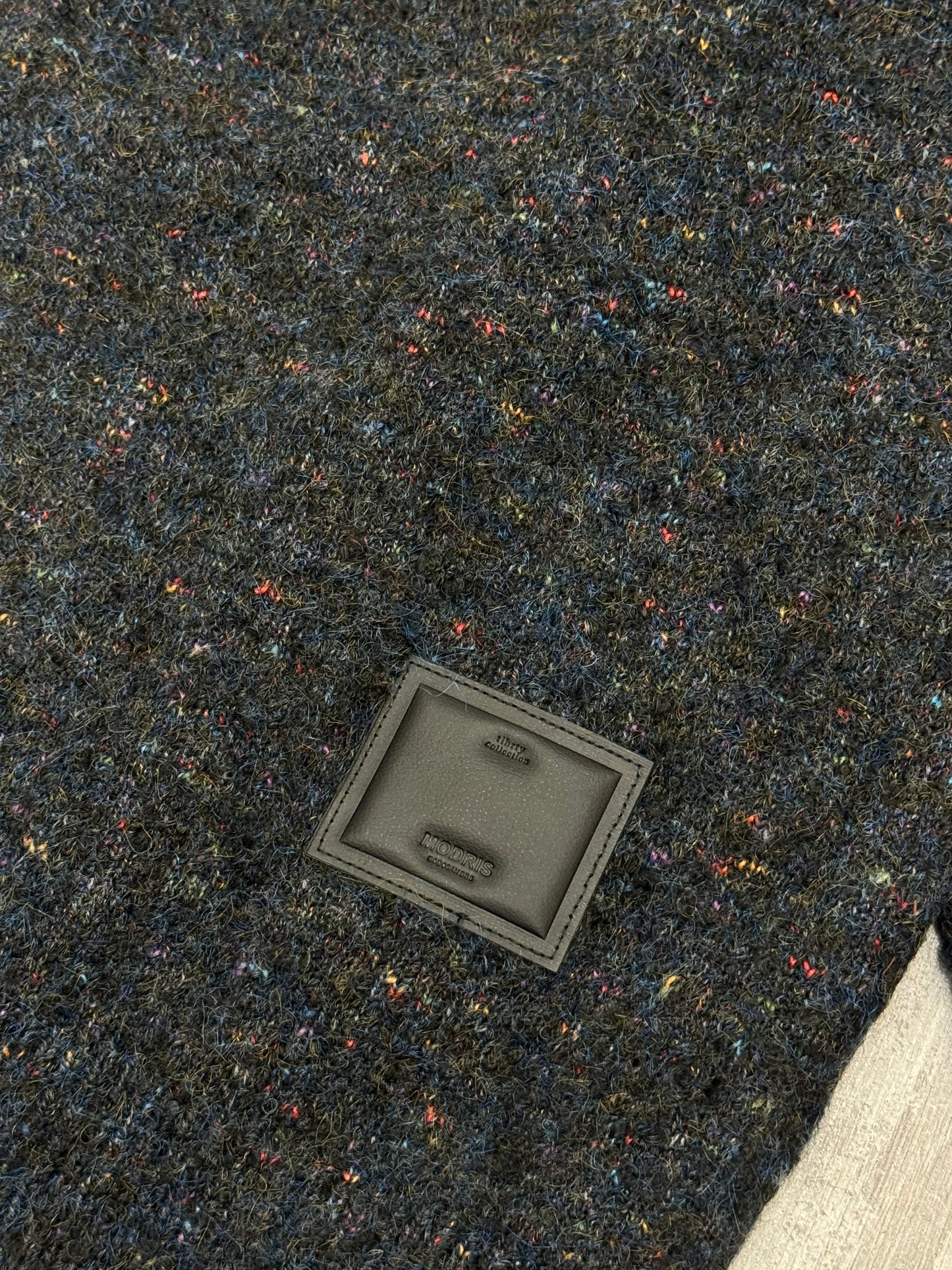 Retro textured knit sweater