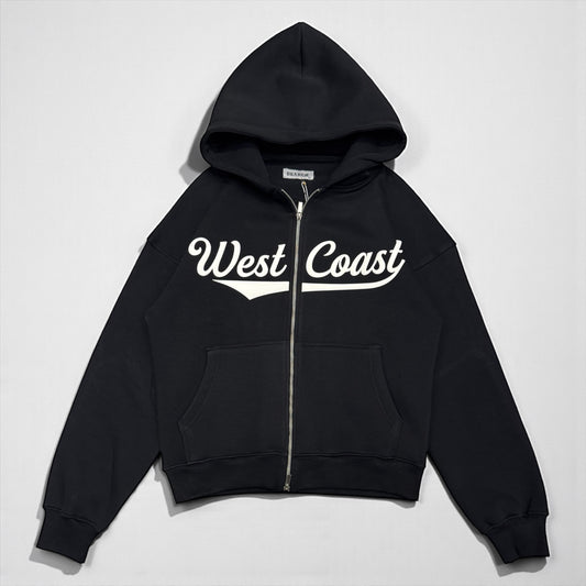 West coast Puff printed zip up hoodie