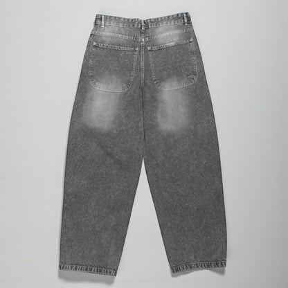 Ballon jeans in gray washed