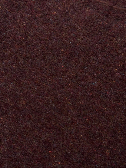 Retro textured knit sweater