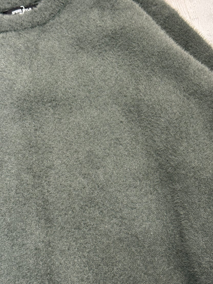 Crew neck Knitted sweater short mohair