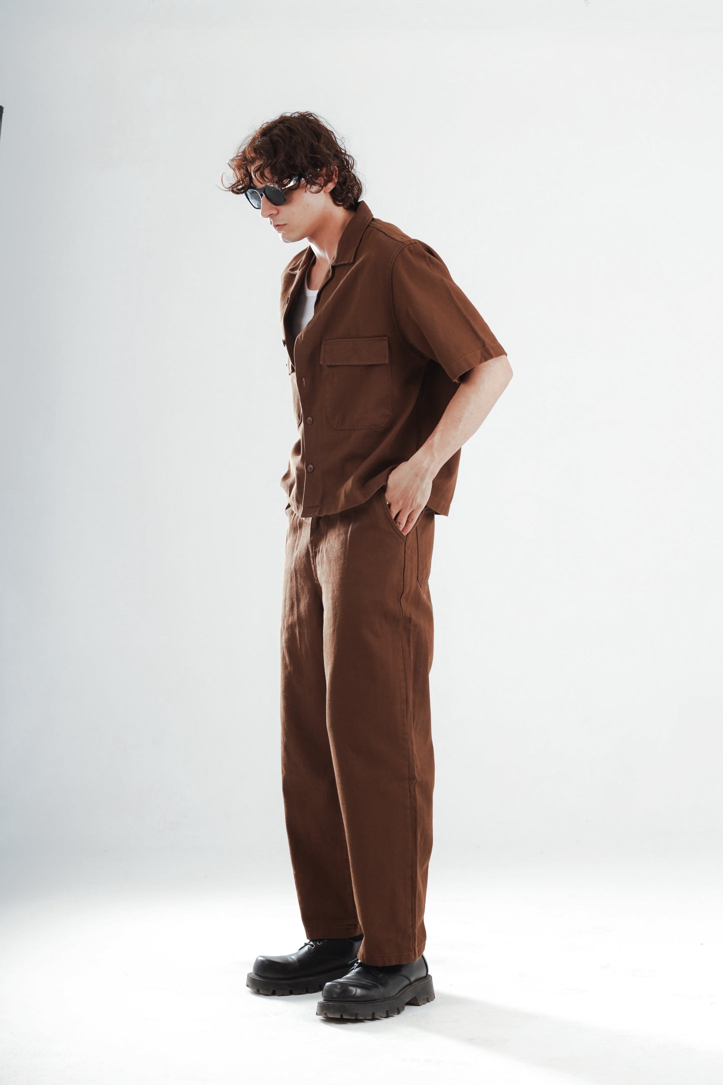 Barrier set boxy fit shirt+baggy jeans