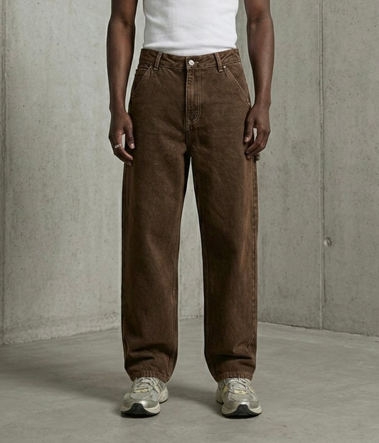Balloon jeans in brown washed