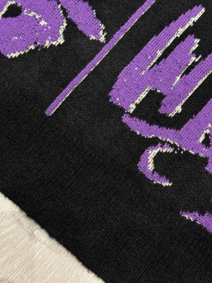 Vintage Printed knitted crew neck sweater