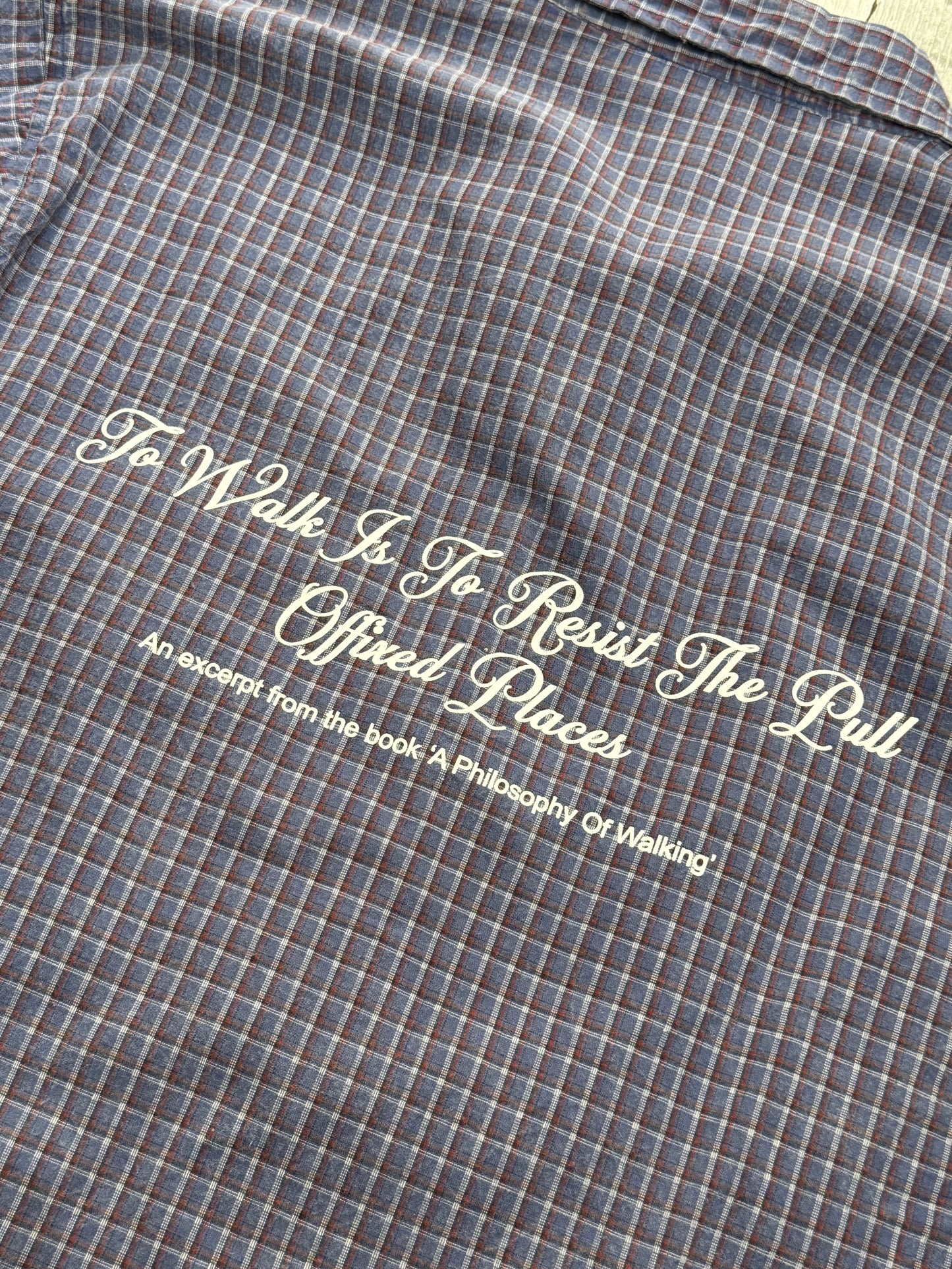 Washed long sleeve checked shirt