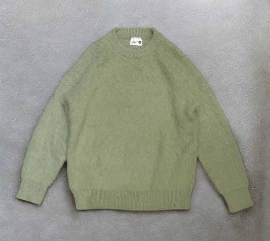 Fluffy mohair knit sweater