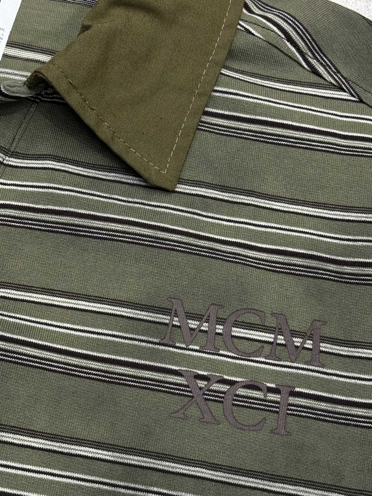 Cropped striped polo