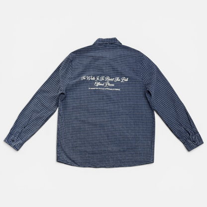 Washed long sleeve checked shirt