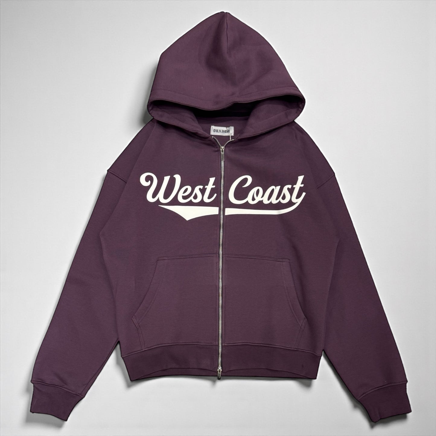West coast Puff printed zip up hoodie