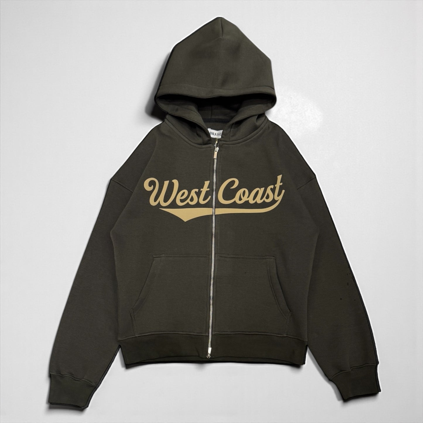 West coast Puff printed zip up hoodie