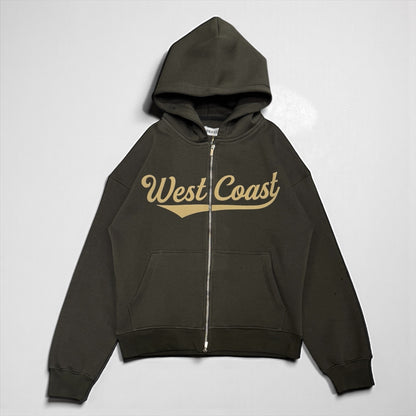 West coast Puff printed zip up hoodie