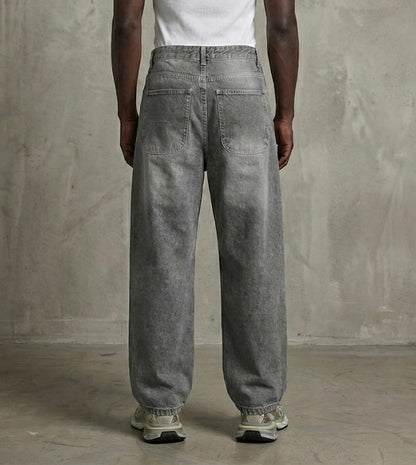 Ballon jeans in gray washed