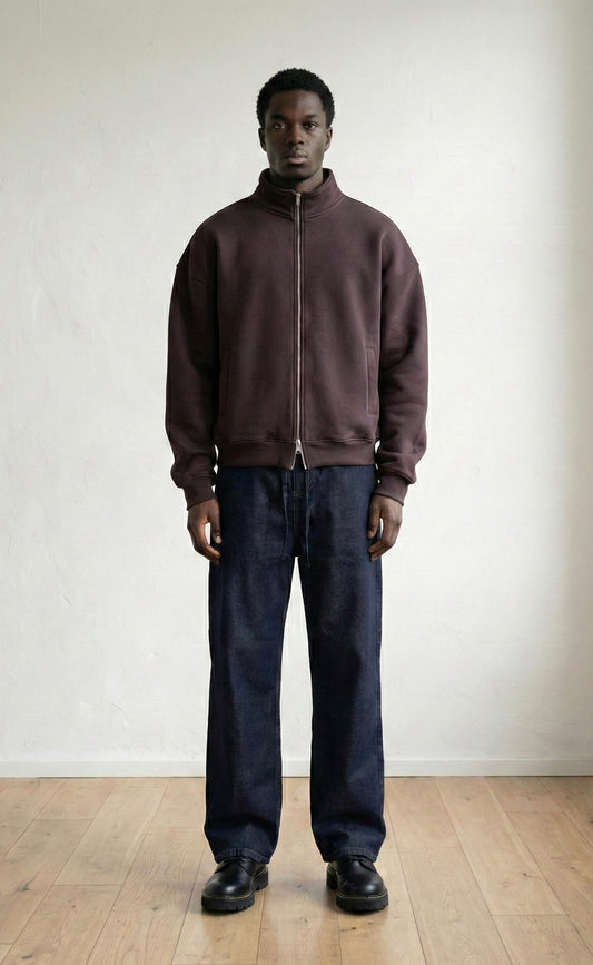 Zip up turtle neck sweater drahem