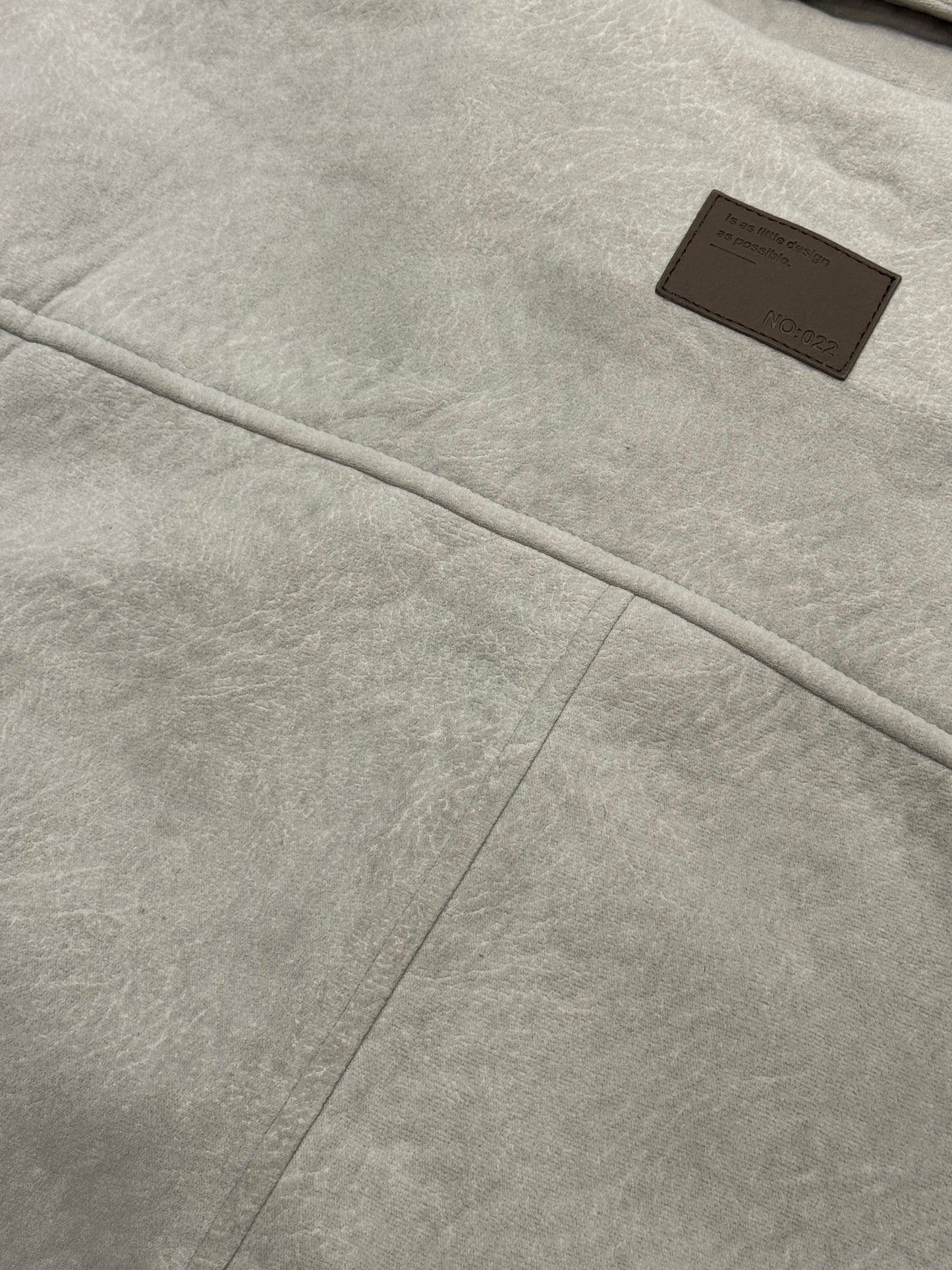 Faux suede bomber jacket in gray