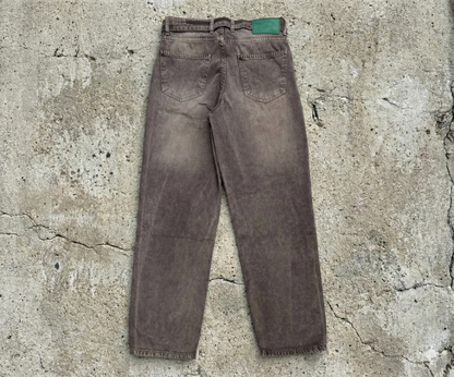 Denim pants in ligh brown washed